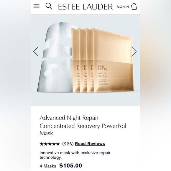 NEW Estée Lauder Advanced Night Repair Concentrated Recovery PowerFoil Mask - Picture 4 of 4